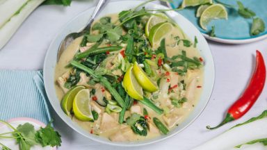 Jackfruit Curry Rezept mit grünen Bohnen