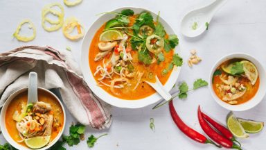 Thai Curry Suppe Rezept mit Nudeln