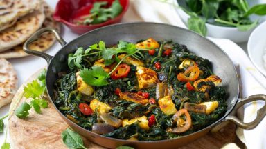 Saag Paneer mit Spinat