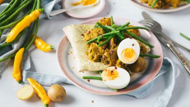 Surinamisches Roti mit Jackfruit