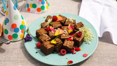 Brownie mit Espresso und Schokolade