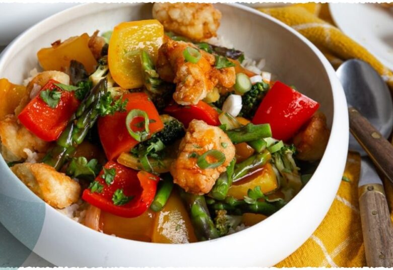 Fairtrade Original Rezept Hühnchen suess sauer mit Mango