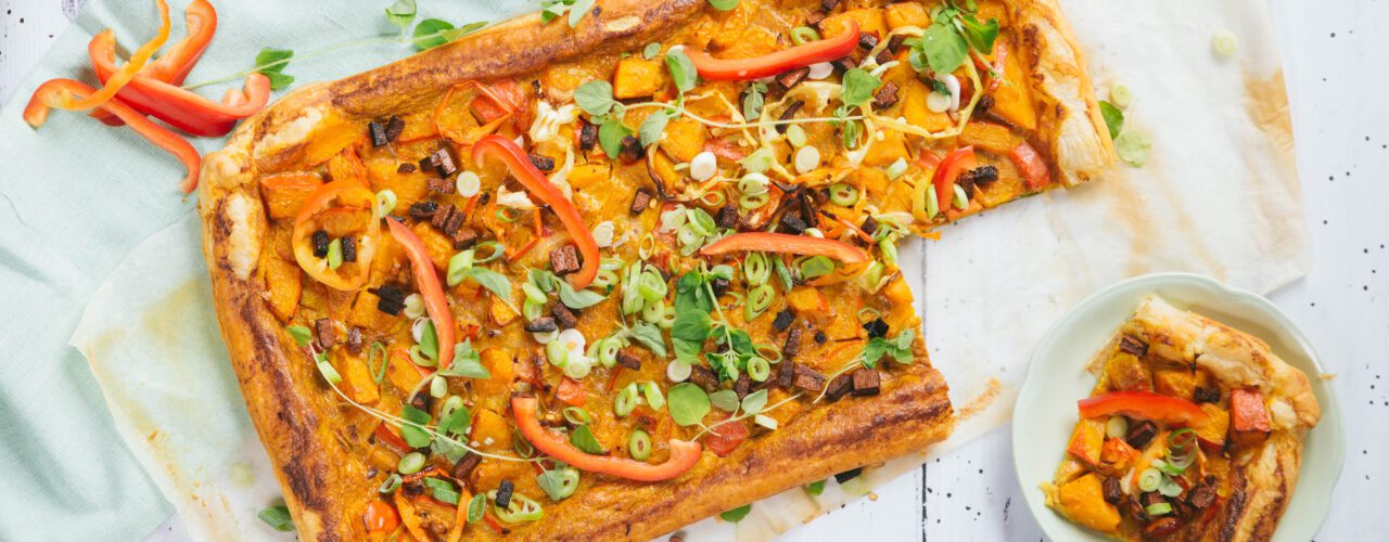 Kürbis Blätterteigtarte
