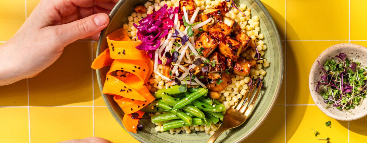 sticky tofu bowl