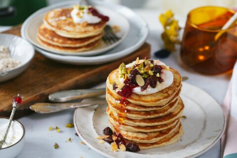 Fairtrade-Original-Rezept-schnelle Bananen Pancakes mit Haferflocken