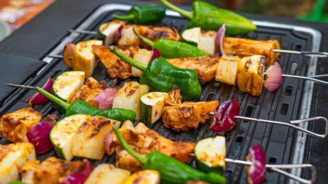 Jackfruit BBQ Spieß Ananas
