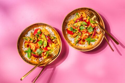 Mildes indisches Curry mit Mango.j